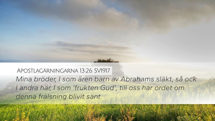 Apostlagärningarna 13:26 SV1917 Bible Verse Image