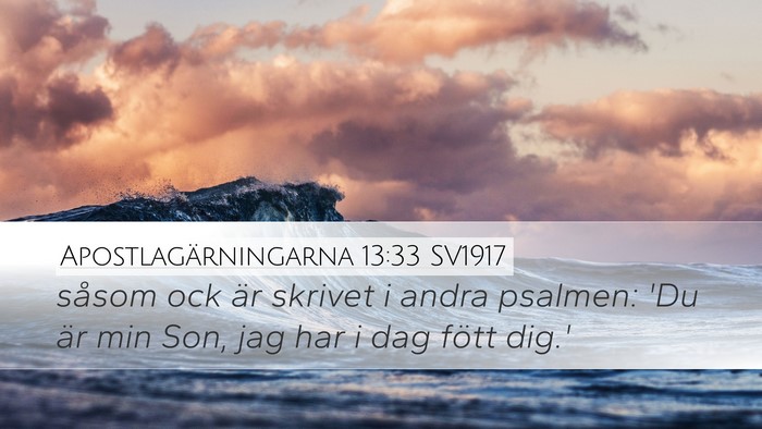 Apostlagärningarna 13:33 SV1917 Bible Verse Image