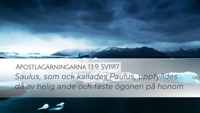 Apostlagärningarna 13:9 SV1917 Bible Verse Image