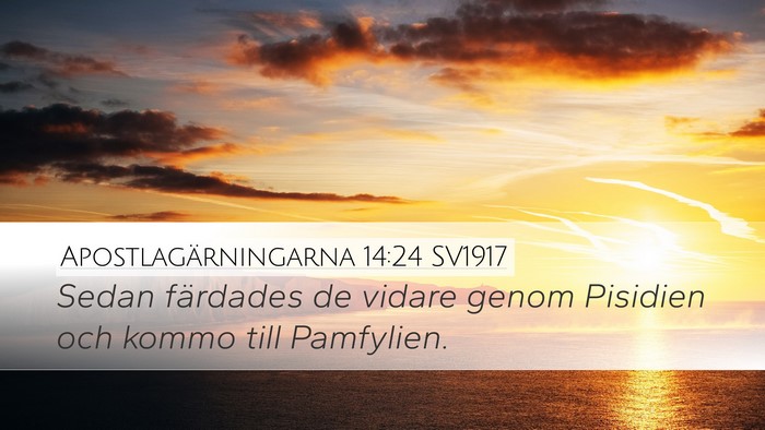Apostlagärningarna 14:24 SV1917 Bible Verse Image