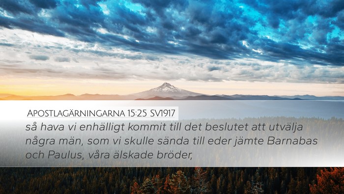 Apostlagärningarna 15:25 SV1917 Bible Verse Image