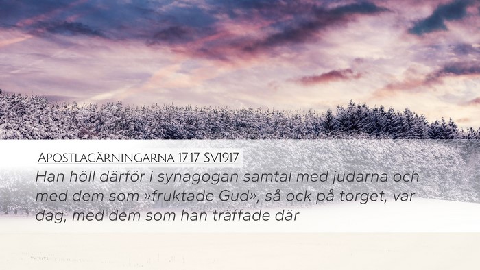 Apostlagärningarna 17:17 SV1917 Bible Verse Image