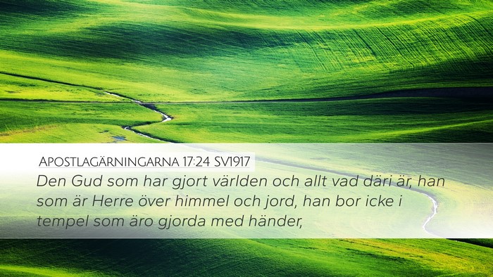 Apostlagärningarna 17:24 SV1917 Bible Verse Image