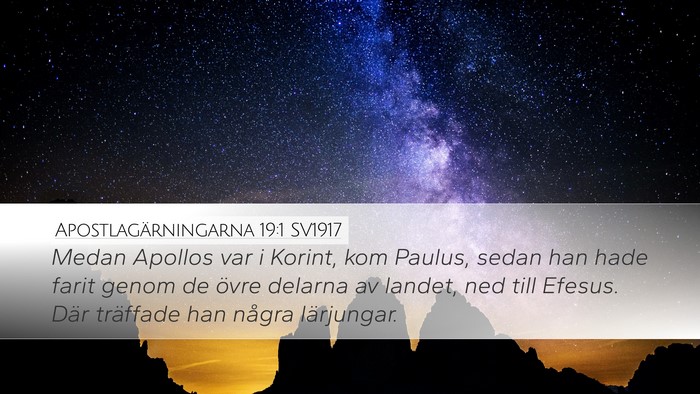 Apostlagärningarna 19:1 SV1917 Bible Verse Image
