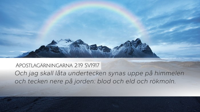 Apostlagärningarna 2:19 SV1917 Bible Verse Image