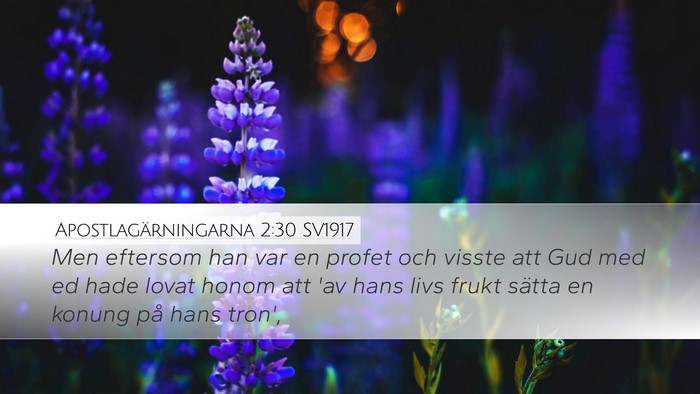 Apostlagärningarna 2:30 SV1917 Bible Verse Image