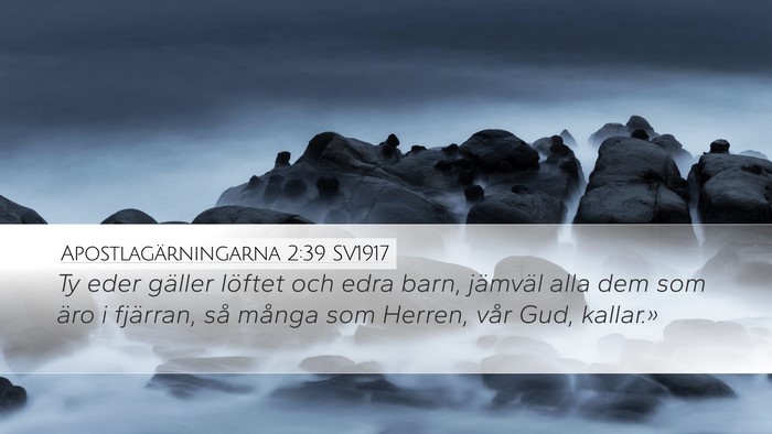 Apostlagärningarna 2:39 SV1917 Bible Verse Image