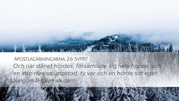 Apostlagärningarna 2:6 SV1917 Bible Verse Image