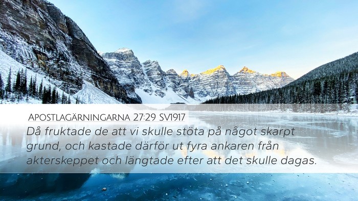 Apostlagärningarna 27:29 SV1917 Bible Verse Image