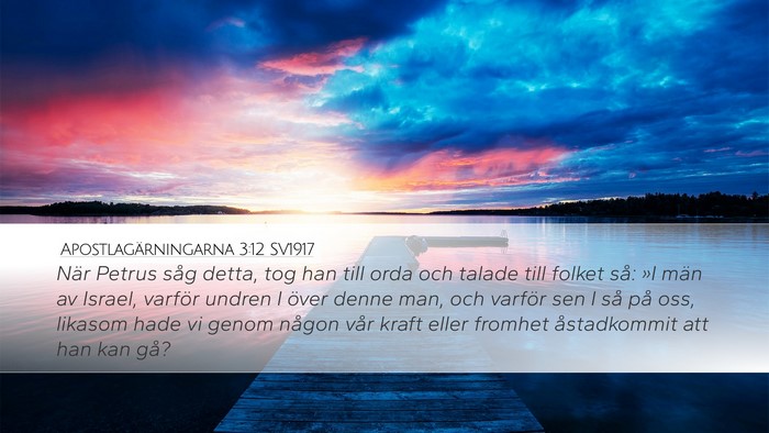 Apostlagärningarna 3:12 SV1917 Bible Verse Image