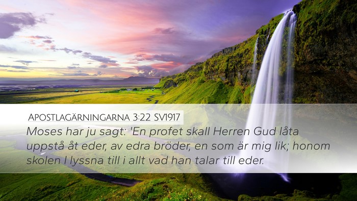 Apostlagärningarna 3:22 SV1917 Bible Verse Image