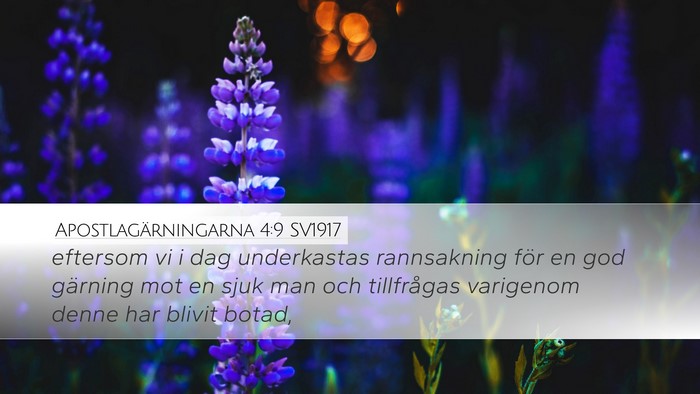 Apostlagärningarna 4:9 SV1917 Bible Verse Image