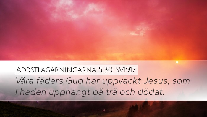 Apostlagärningarna 5:30 SV1917 Bible Verse Image