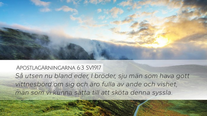 Apostlagärningarna 6:3 SV1917 Bible Verse Image