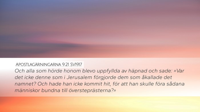 Apostlagärningarna 9:21 SV1917 Bible Verse Image