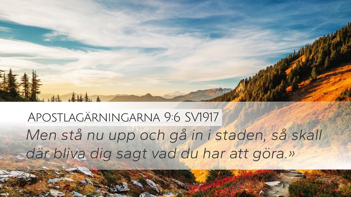 Apostlagärningarna 9:6 SV1917 Bible Verse Image