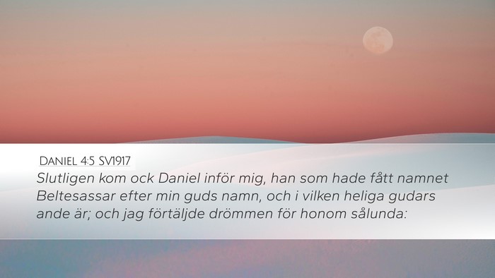 Daniel 4:5 SV1917 Bible Verse Image