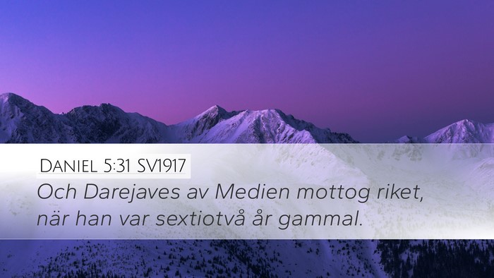 Daniel 5:31 SV1917 Bible Verse Image
