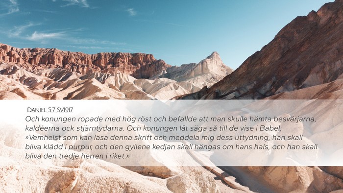 Daniel 5:7 SV1917 Bible Verse Image