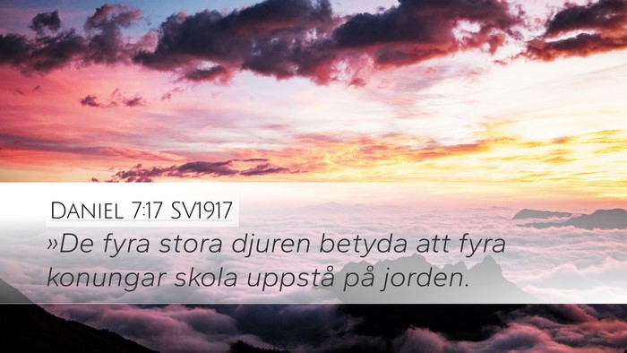 Daniel 7:17 SV1917 Bible Verse Image
