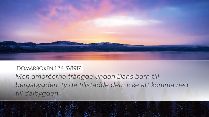 Domarboken 1:34 SV1917 Bible Verse Image