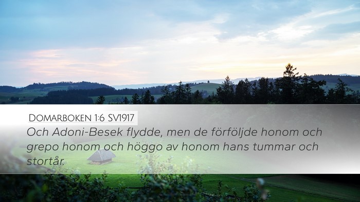 Domarboken 1:6 SV1917 Bible Verse Image