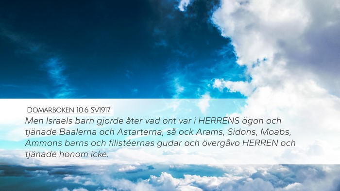 Domarboken 10:6 SV1917 Bible Verse Image