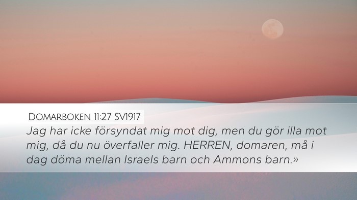 Domarboken 11:27 SV1917 Bible Verse Image