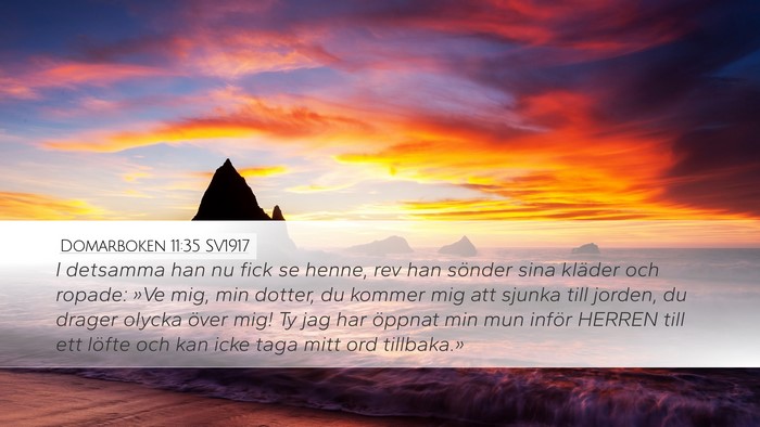 Domarboken 11:35 SV1917 Bible Verse Image