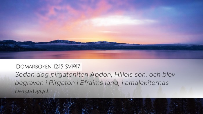 Domarboken 12:15 SV1917 Bible Verse Image