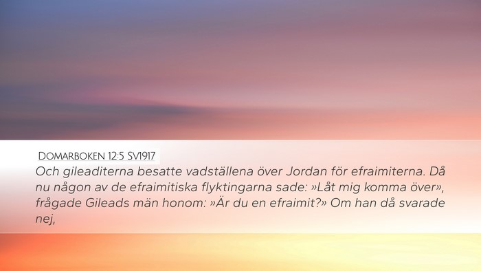 Domarboken 12:5 SV1917 Bible Verse Image