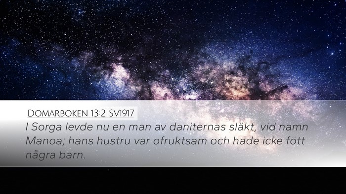 Domarboken 13:2 SV1917 Bible Verse Image