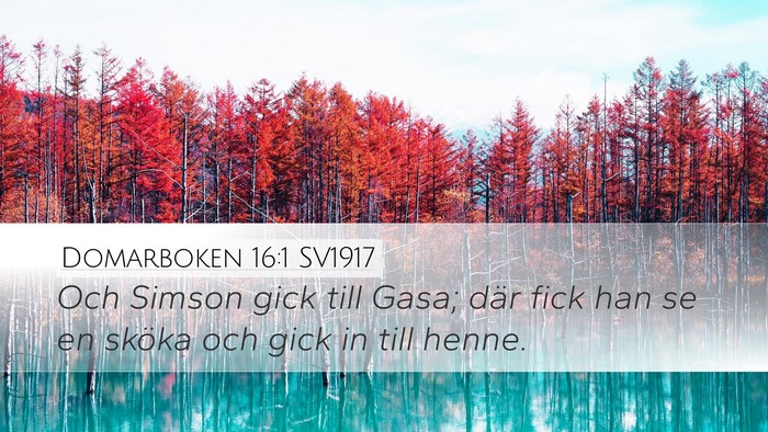 Domarboken 16:1 SV1917 Bible Verse Image