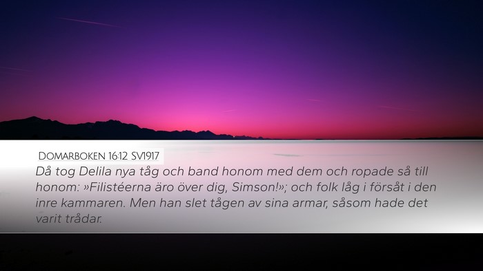 Domarboken 16:12 SV1917 Bible Verse Image