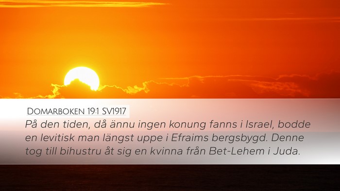 Domarboken 19:1 SV1917 Bible Verse Image