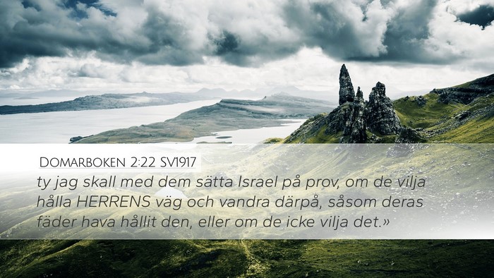 Domarboken 2:22 SV1917 Bible Verse Image