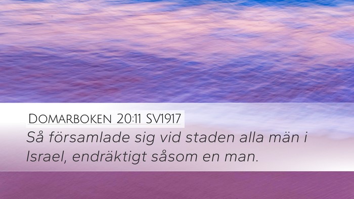 Domarboken 20:11 SV1917 Bible Verse Image