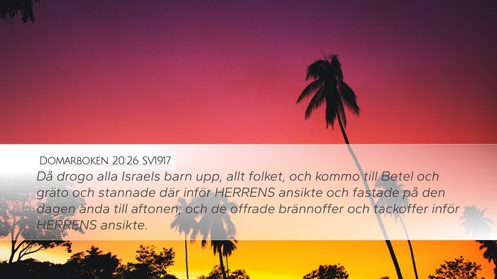Domarboken 20:26 SV1917 Bible Verse Image