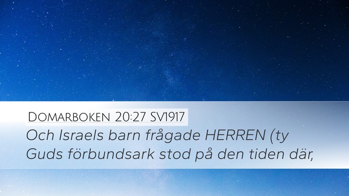 Domarboken 20:27 SV1917 Bible Verse Image
