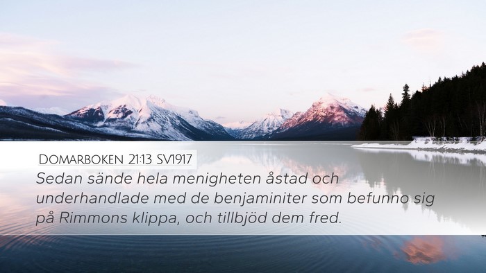 Domarboken 21:13 SV1917 Desktop Wallpaper - Sedan sände hela menigheten åstad och - Desktop Bible Verse Wallpaper