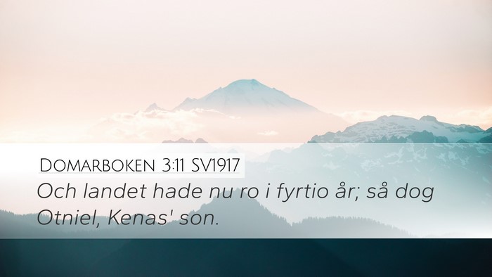 Domarboken 3:11 SV1917 Bible Verse Image