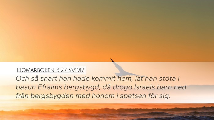Domarboken 3:27 SV1917 Bible Verse Image