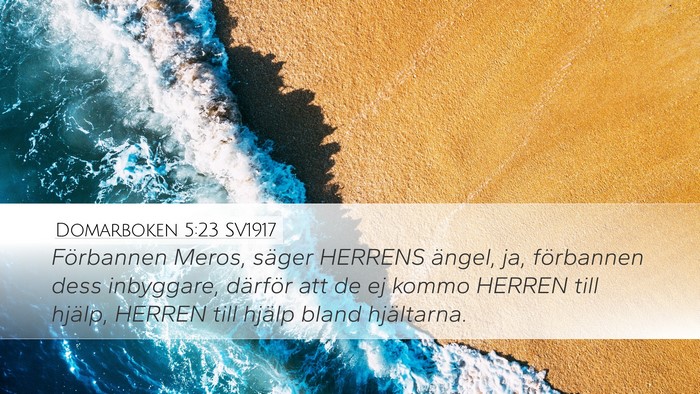Domarboken 5:23 SV1917 Bible Verse Image