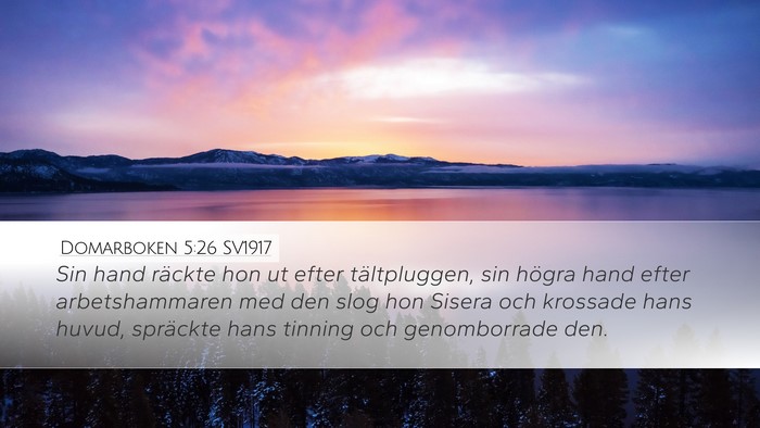 Domarboken 5:26 SV1917 Bible Verse Image