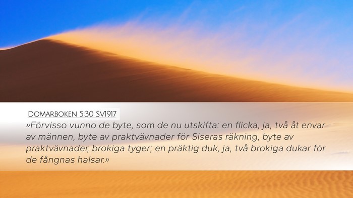 Domarboken 5:30 SV1917 Bible Verse Image