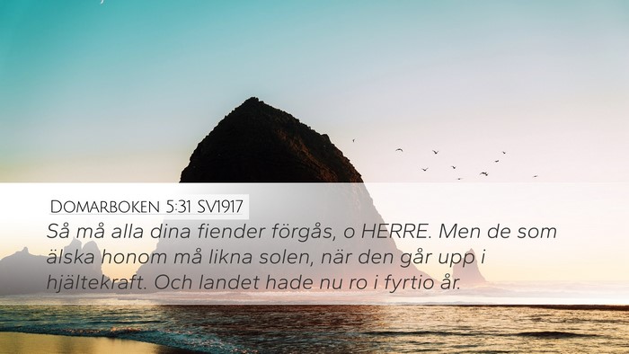 Domarboken 5:31 SV1917 Bible Verse Image