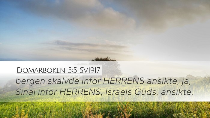 Domarboken 5:5 SV1917 Bible Verse Image