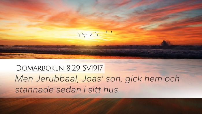 Domarboken 8:29 SV1917 Bible Verse Image