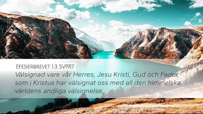 Efesierbrevet 1:3 SV1917 Bible Verse Image