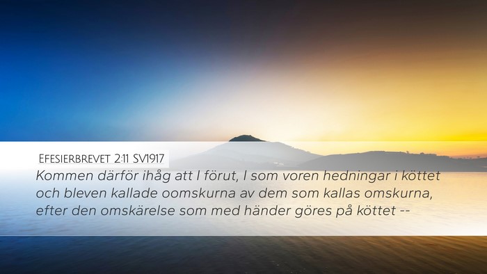 Efesierbrevet 2:11 SV1917 Bible Verse Image